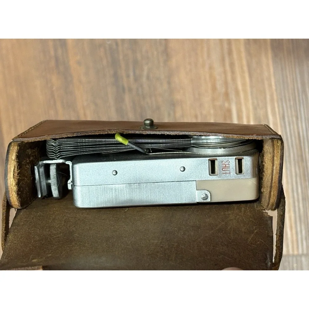 Vintage Hermes Exposure Rangefinder Fan CombiMeter IIa LOOK Japan + Leather Case